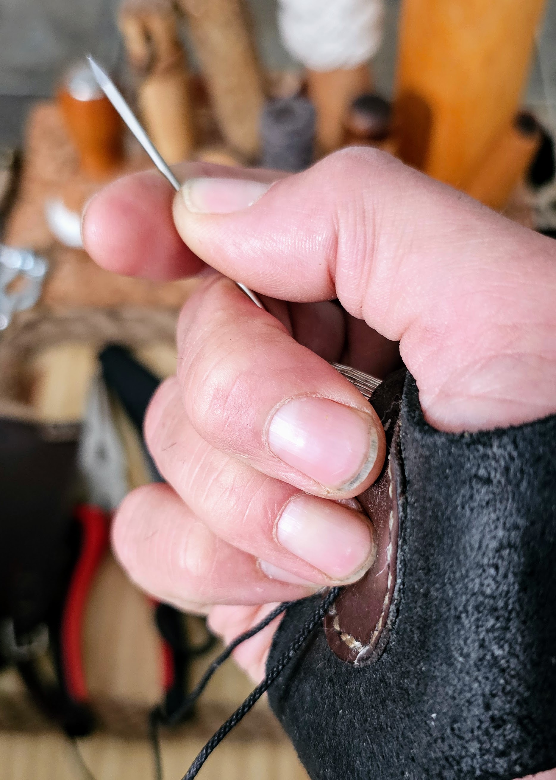 Aiguille de voile et dé paume 